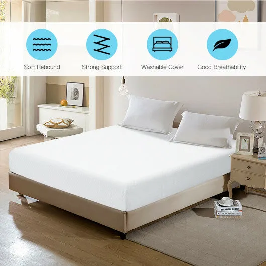 10 Inch Air Foam Pressure Relief Bed Mattress with Removable Soft Cover-King Size