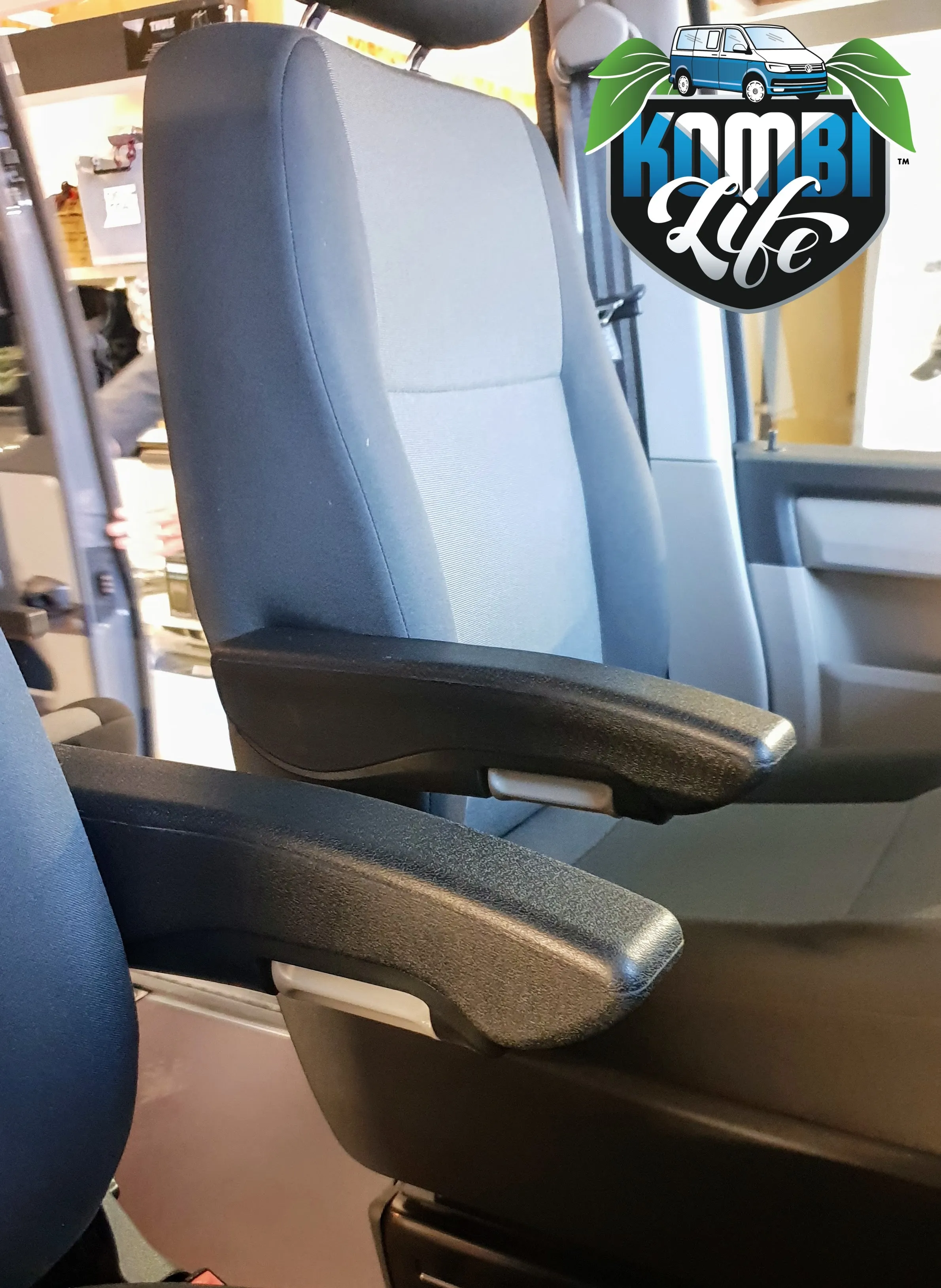 Armrests for VW Transporter or Caravelle Seats - PAIR