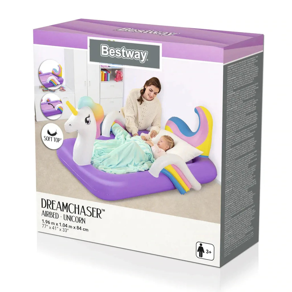 Bestway DreamChaser Airbed - Unicorn (77" x 41" x 33"/1.96m x 1.04m x 84cm)
