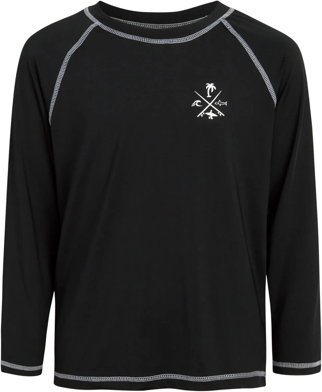 Boys Swim Shirt - Quicky Dry Sun Protection Long Sleeve Rash Guard for Boys Youth Kids Swimwear (Sizes: 5-18)