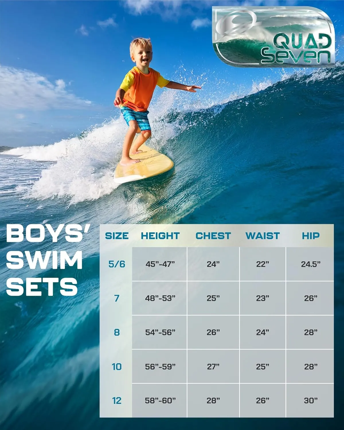 Boys Swim Shirt - Quicky Dry Sun Protection Long Sleeve Rash Guard for Boys Youth Kids Swimwear (Sizes: 5-18)