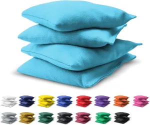 GoSports Cornhole Bean Bags Set of 4 - Regulation All Weather - Light Blue