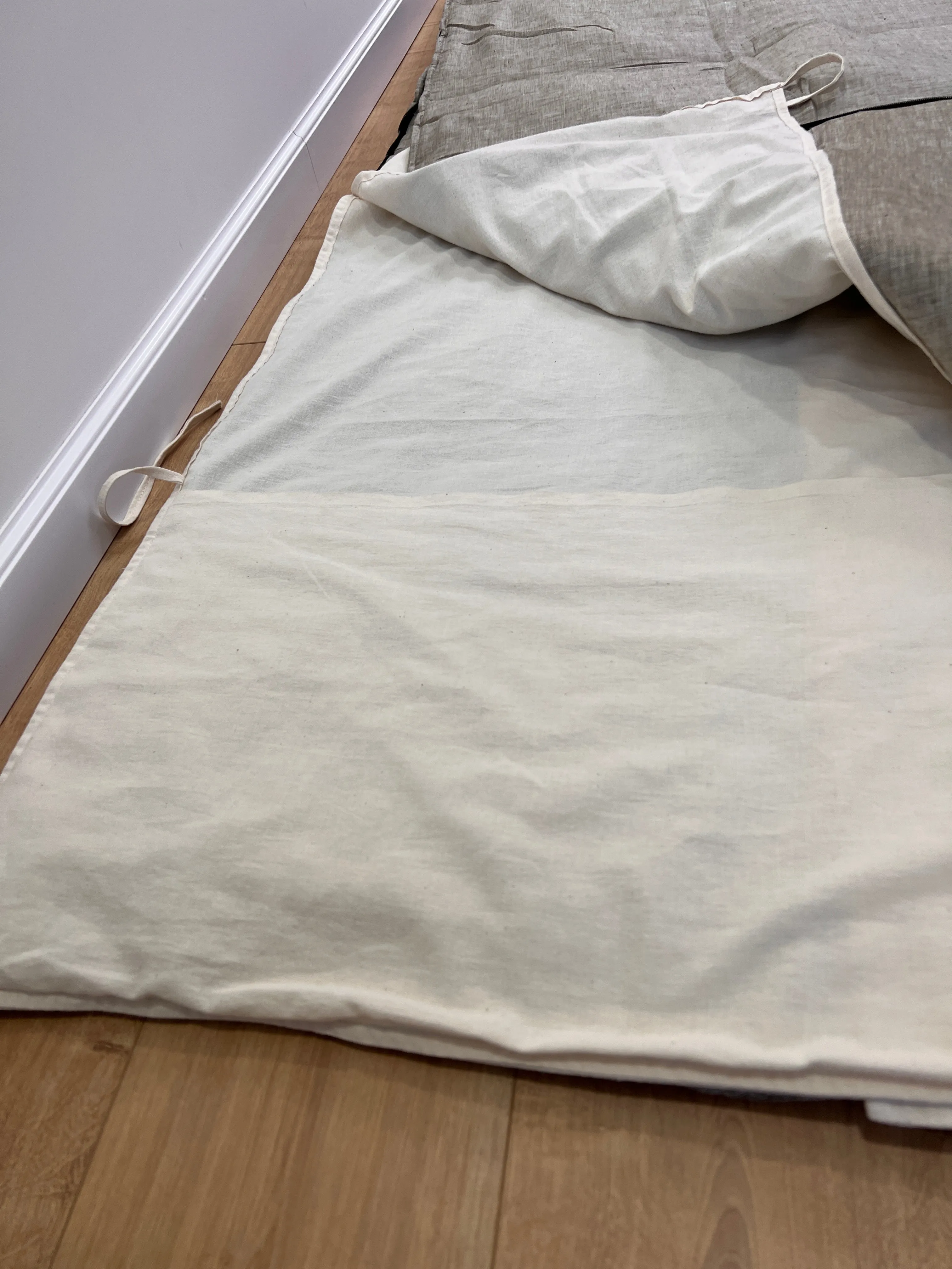 Hemp Single Sleeping Bag Liner with zipper for Camping Hiking Hostel Travel non-dyed hemp fabric custom made