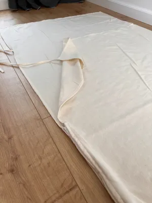 Hemp Single Sleeping Bag Liner with zipper for Camping Hiking Hostel Travel non-dyed hemp fabric custom made