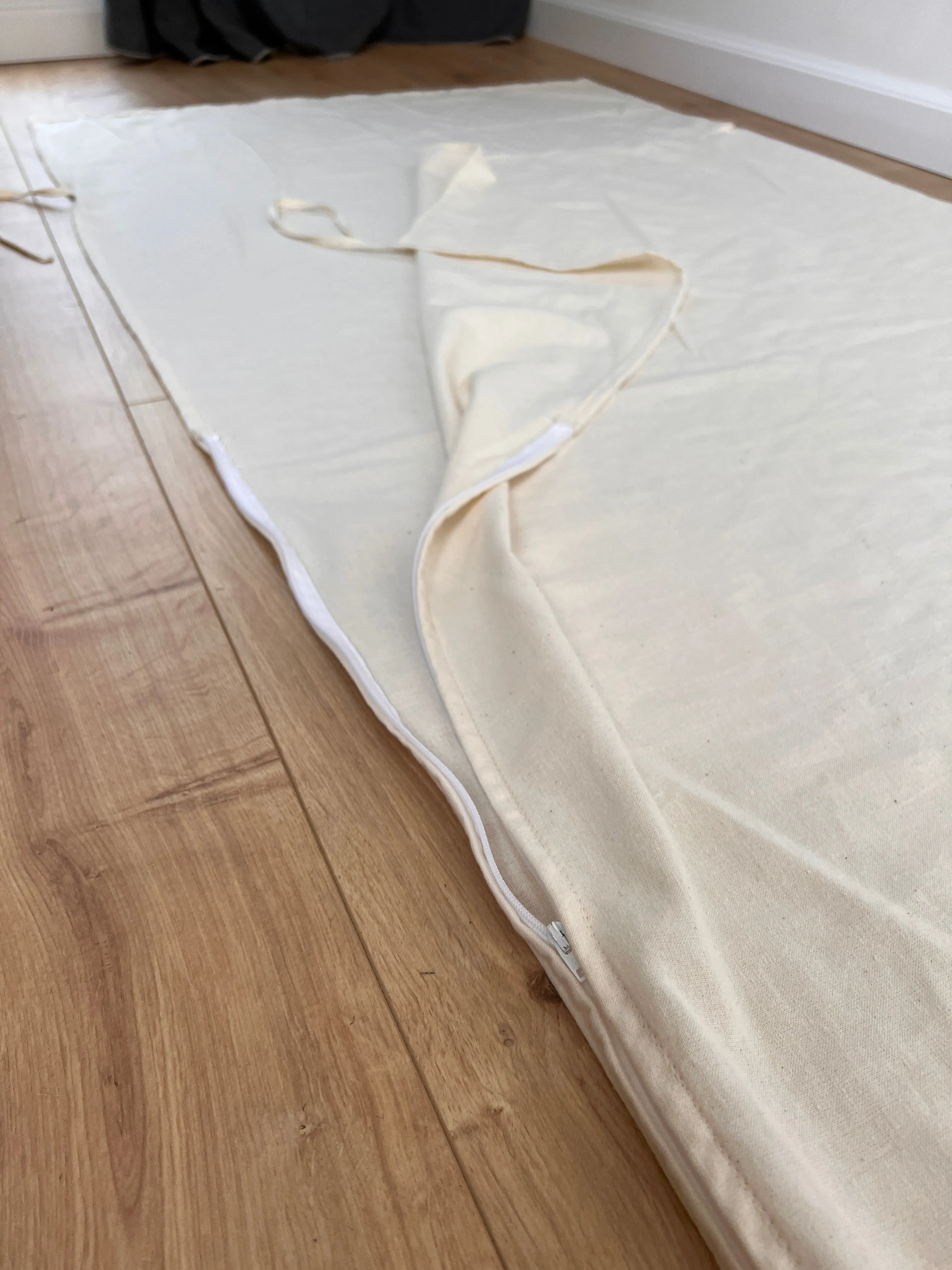 Hemp Single Sleeping Bag Liner with zipper for Camping Hiking Hostel Travel non-dyed hemp fabric custom made