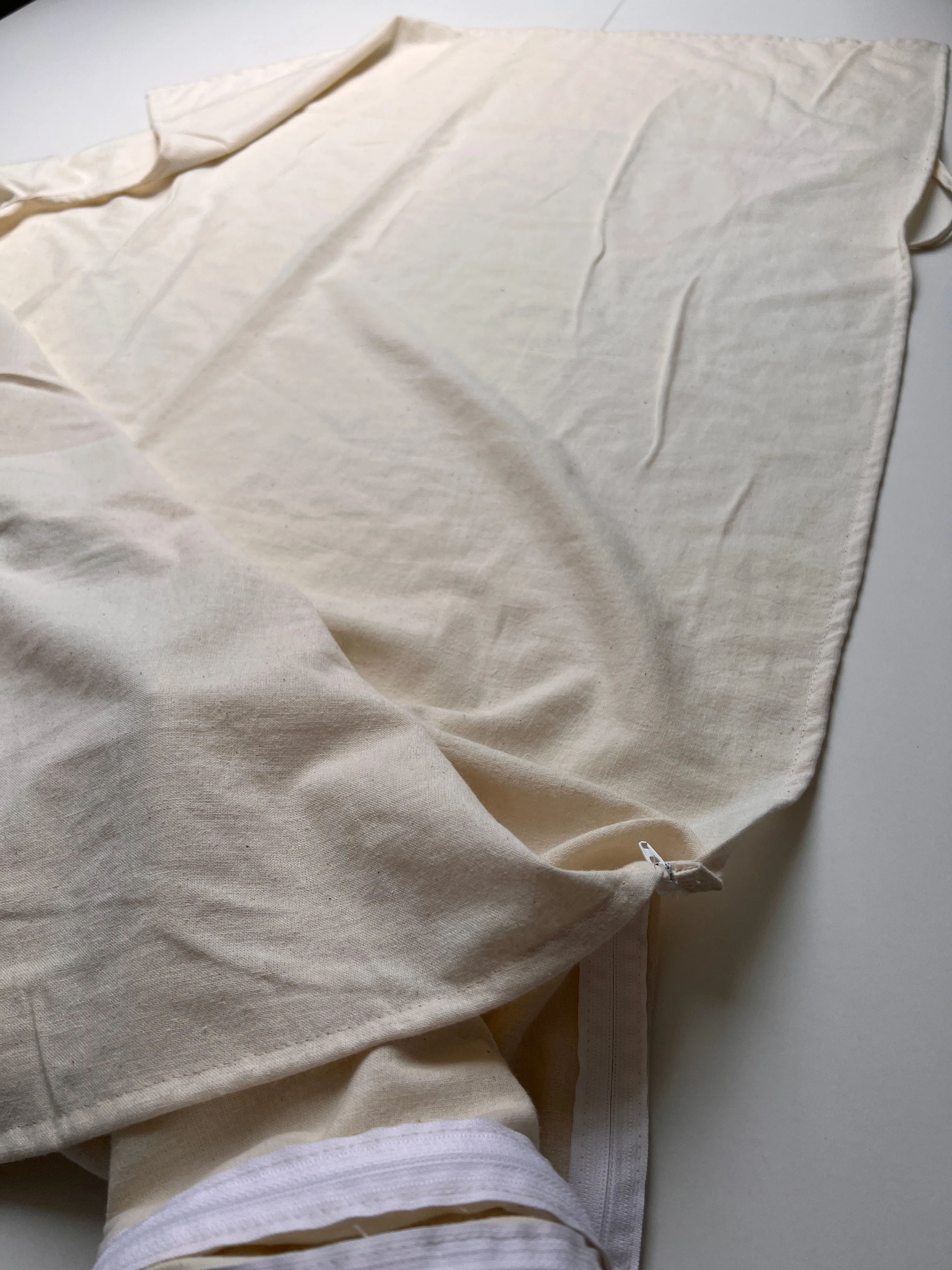 Hemp Single Sleeping Bag Liner with zipper for Camping Hiking Hostel Travel non-dyed hemp fabric custom made