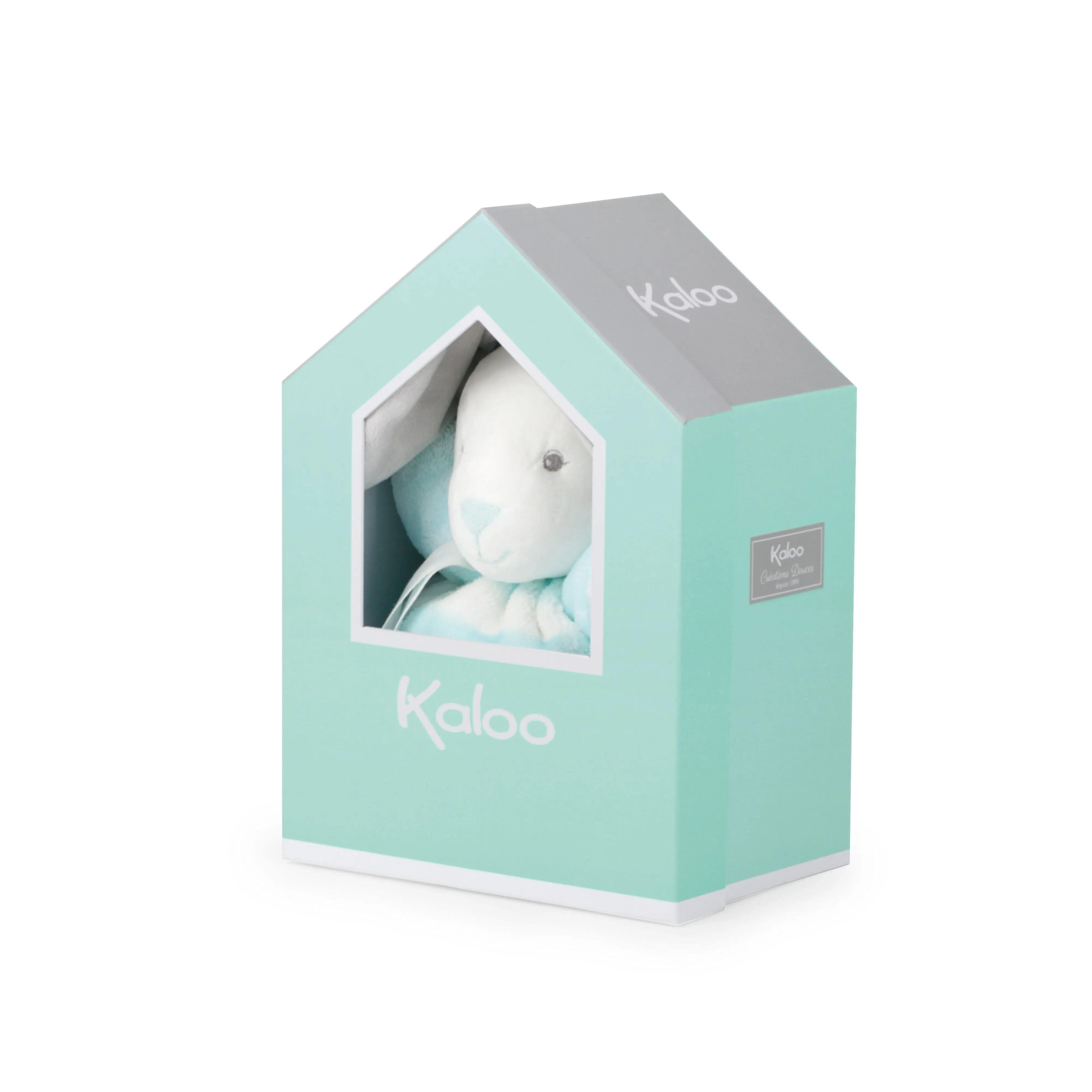 Kaloo Bebe Pastel Chubby Rabbit Aqua and Cream Medium