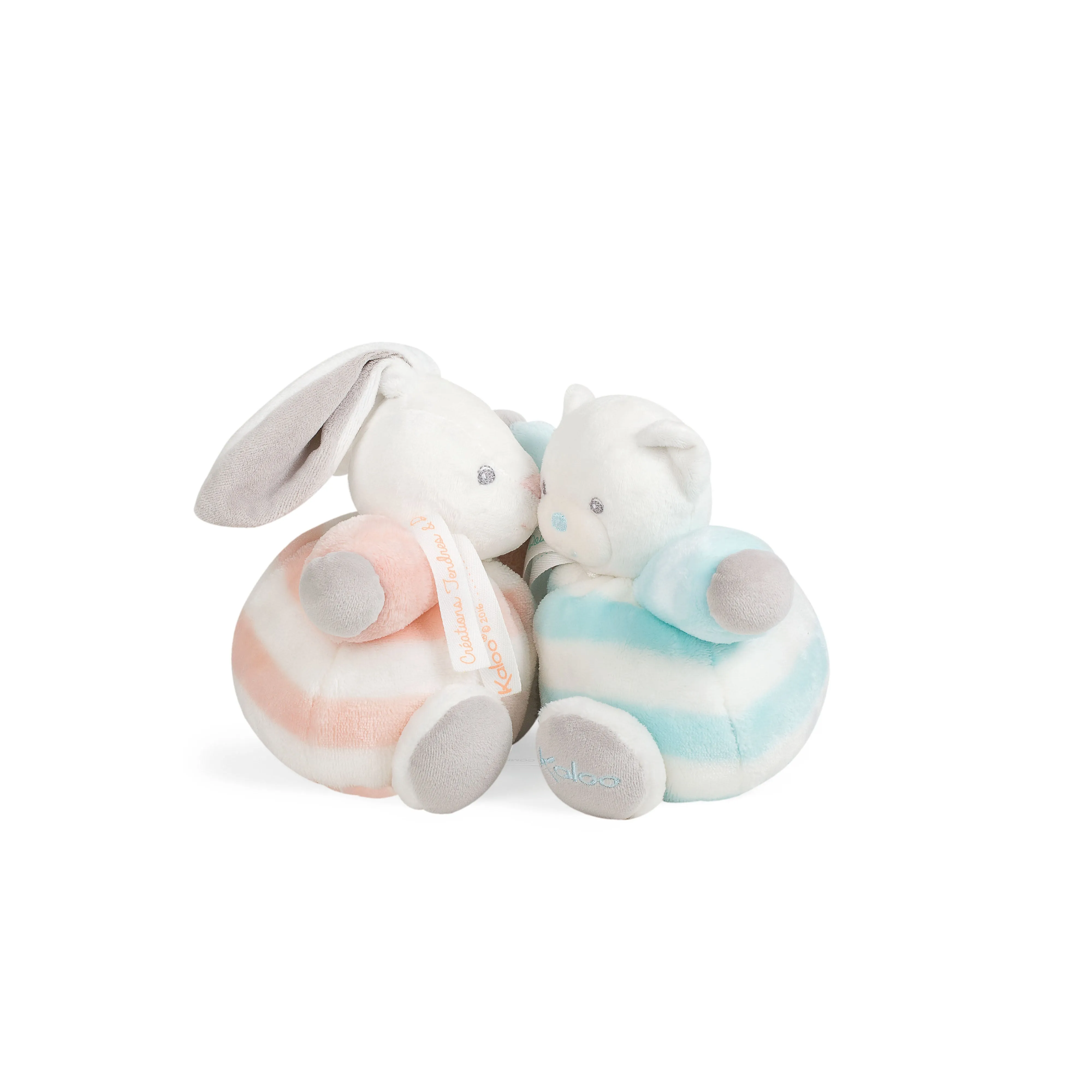 Kaloo Bebe Pastel Chubby Rabbit Aqua and Cream Medium