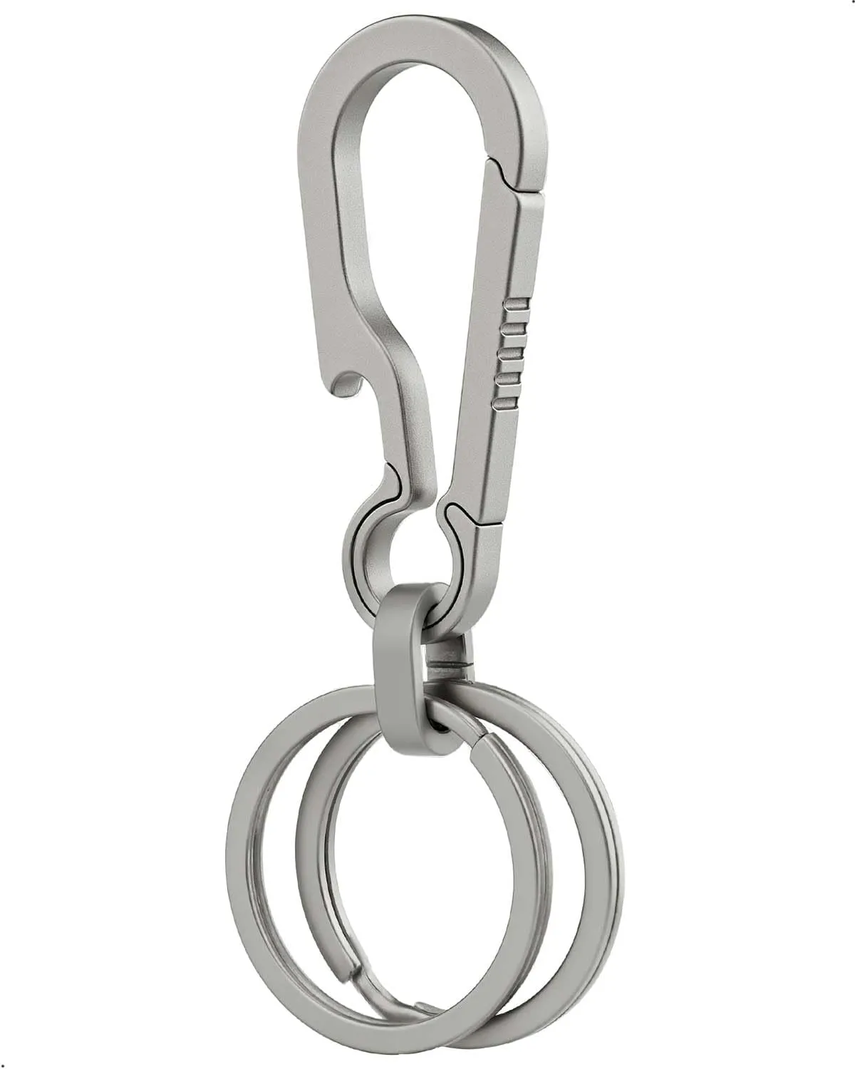 Key Clip Titanium Carabiner Keychain Quick Release Key Chain Carabiner for Keys Titanium Key Rings Heavy Duty