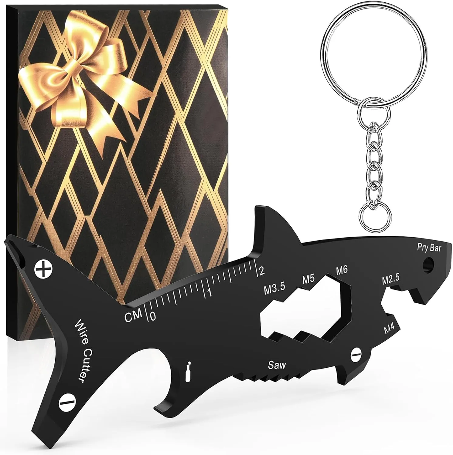 Novelty EDC Multitools Men Gifts - Shark Gift 15 in 1 for Dad Husband, Christmas Stocking Stuffers Gift Idea for Him, Men Women Present for Birthday Fathers Day Valentines Gadget for Adults Teens