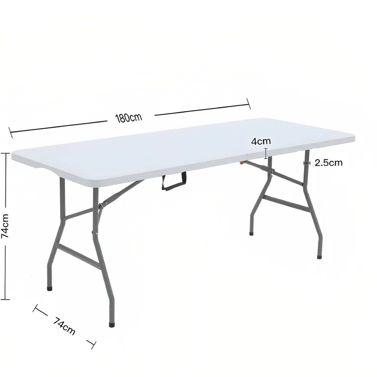 Rectangular Outdoor Camping Picnic Folding Table 180 cm Length
