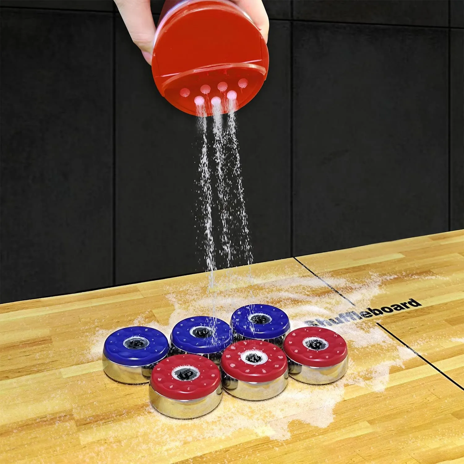 Shuffleboard Sand Wax High/Medium Speed Shuffleboard Powder Set, Shuffleboard Sand with Mini Brush Set