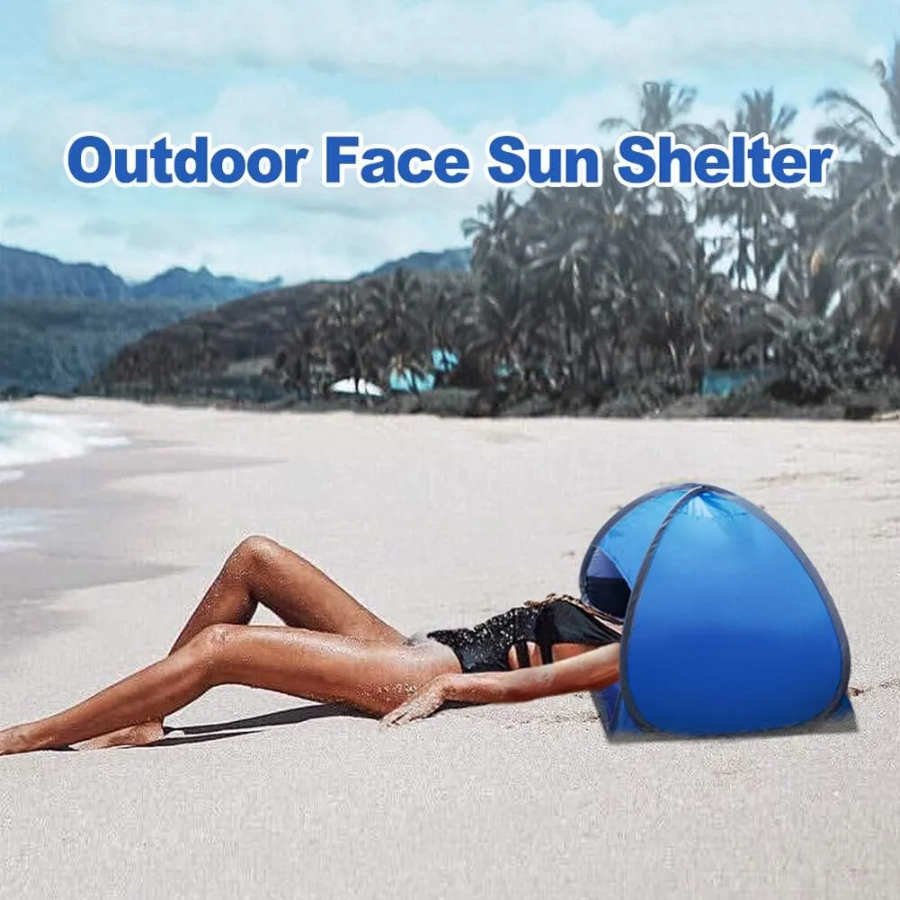 Sun Shelters,Instant Sun Shade Canopy,Head PopUp Canopy, Automatic Shade Tent for Beach Camping Fishing Hiking Picnic,Portable Sun Shelter with Mobile Phone Stand