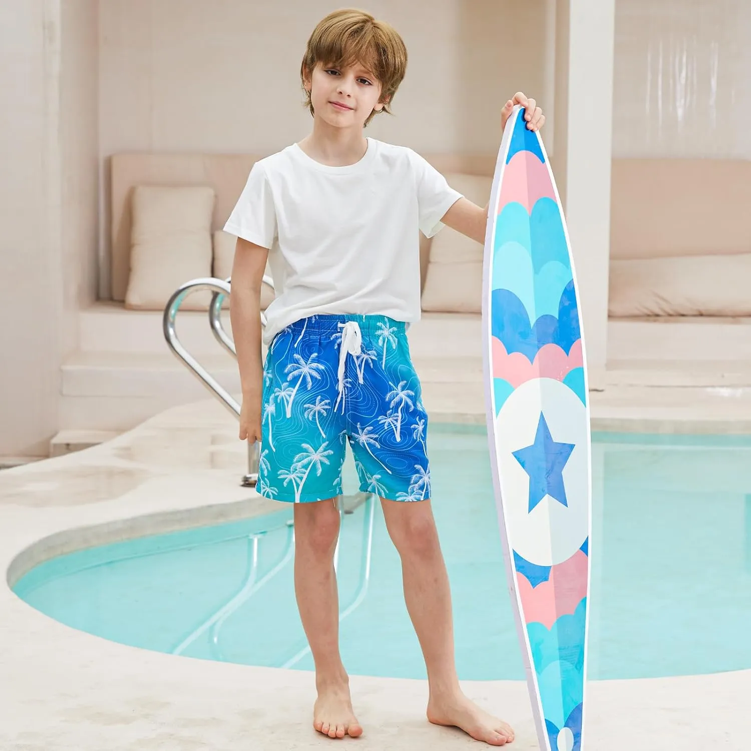 TUONROAD Boys Swim Trunks with Compression Liner Quick Dry Board Shorts with Boxer Brief Lined Bathing Suit 8-20 Years