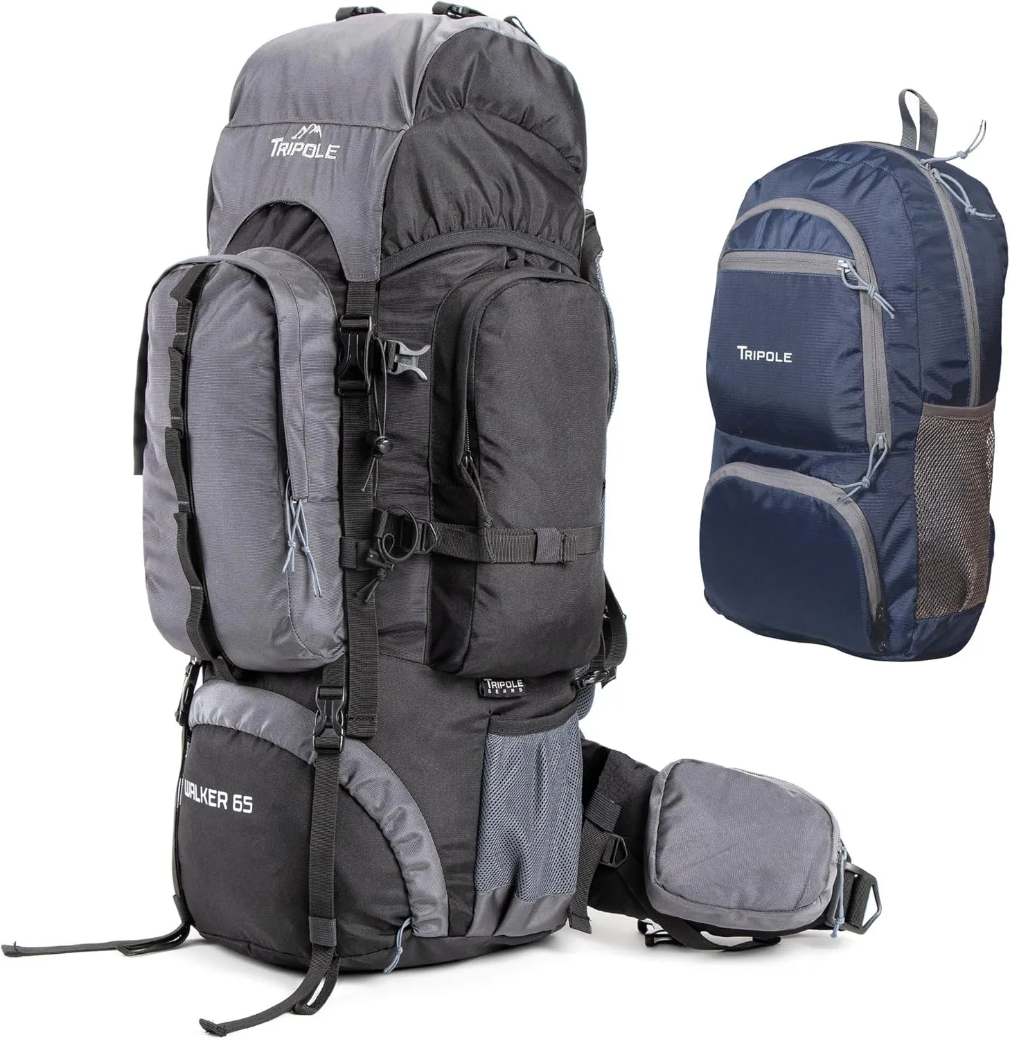 Walker 65 Litre Internal Frame Rucksack with 20 Litre Foldable Pack