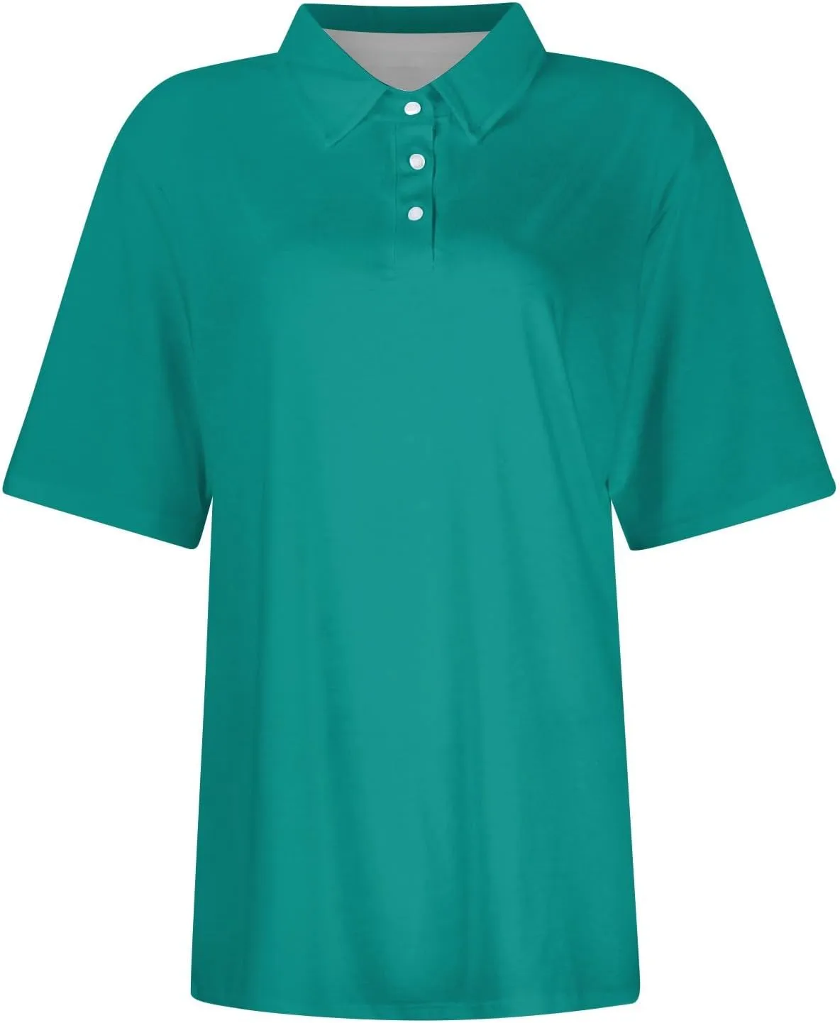 Womens Polo Shirt Short Sleeve V Neck Lightweight Moisture Wicking Sports Tops Business Casual Button Collared Shirts