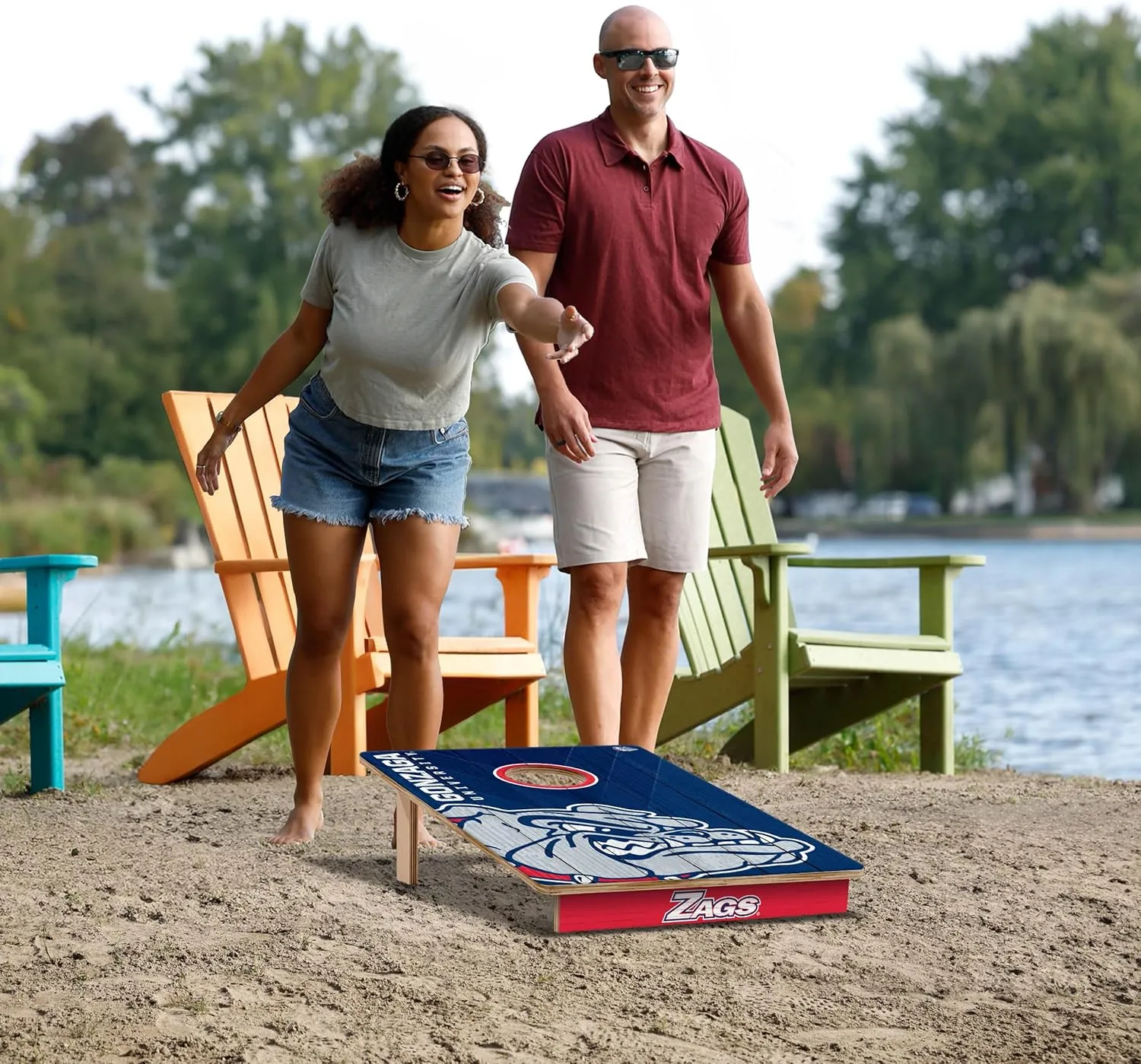 YouTheFan NCAA 2 x 3 Wood Cornhole Game with Logo Bags